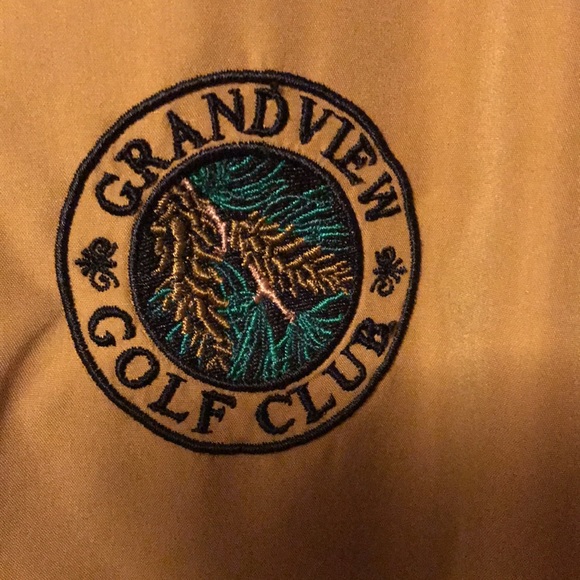 Men’s Sunice Grandview Golf Club Pullover Windbreaker Jacket Mustard Size L - Picture 2 of 6
